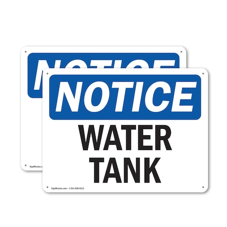 Signmission Water Tank, 18 in W x Rectangle, Plastic OS-2PACK-NS-P-1218-L-18986